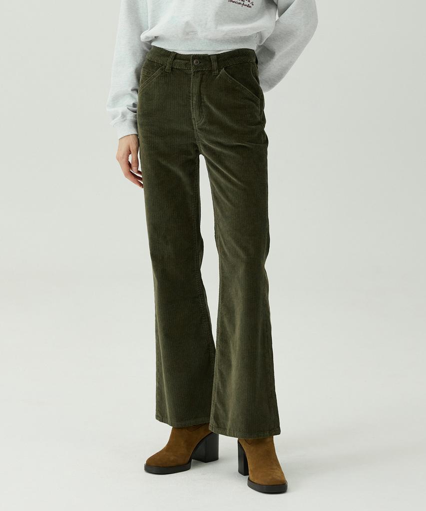 MAGOODGAN Chera 4812 Spandex Corduroy Brown Bell-Bottom Pants