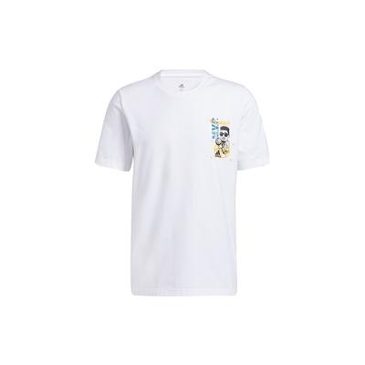 Adventurer Rook Basketball Printed Crew Neck Short Sleeve T-Shirt Men Tops White GP3438
