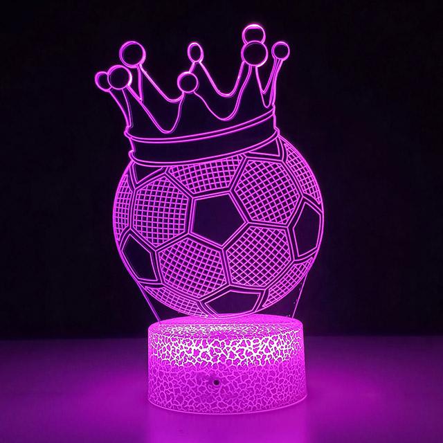 3D Football Lamp Illusion Child LED Night Light Luminous Soccer ball Touch Nightlight Kids Bedroom Decoration Table Lamp Gifts