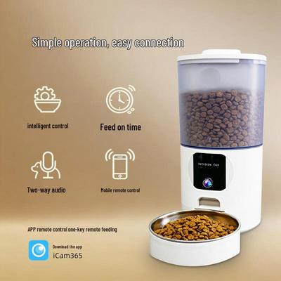 Cross-Border Pet Smart Feeder: Automatic Remote-Control Cat & Dog Household Feeder