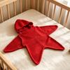 Cute Star Shape Sleeping Bag Starfish Baby Sleep Sack, Soft Knitted Full Body Swaddle Blanket with Infant Cocoon Hood for Newborn, Anti Kick Warm Bag,