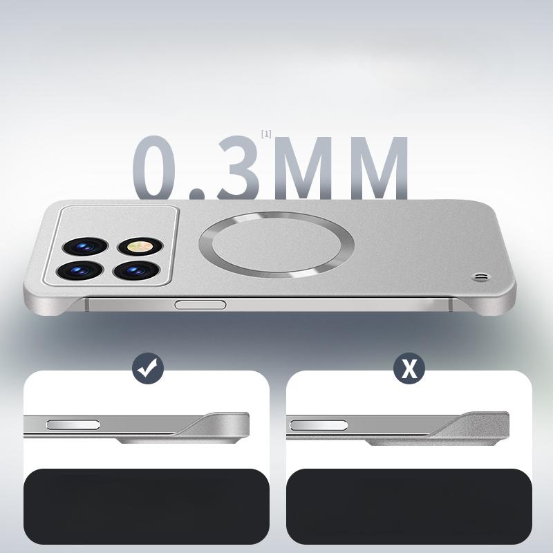 For Mi 14T Metallic Paint Frameless Hard PC Back Cover for Xiaomi 14 T 14 Ultra 13 Pro 14Pro Magnetic for Magsafe Wireless Charging Protect Cases