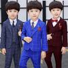 Conjunto de Roupa de Outono Inverno para Meninos Conjunto de Colete Xadrez e Casaco Formal para Crianças Roupa Estilosa Confortável Elegante