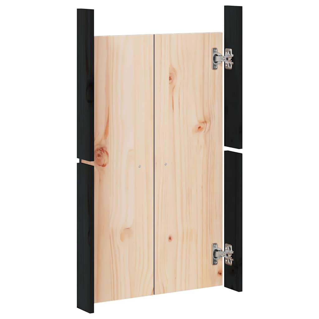 Outdoor Kitchen Doors MEPPEL 2 pcs Black 50 x 9 x 82 cm Solid Pine Wood