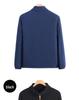 Men's Fleece Lined Zip-Up Cardigan Jacket - Stand-Up Collar for Autumn/Winter
