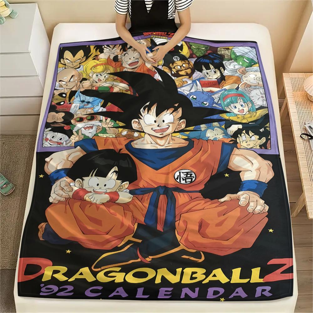Dragon Ball characters Print Flannel Blanket,High quality Comfortable for All Seasons,Home Decor,Warmth and Comfort,Perfect for Christmas Gifts