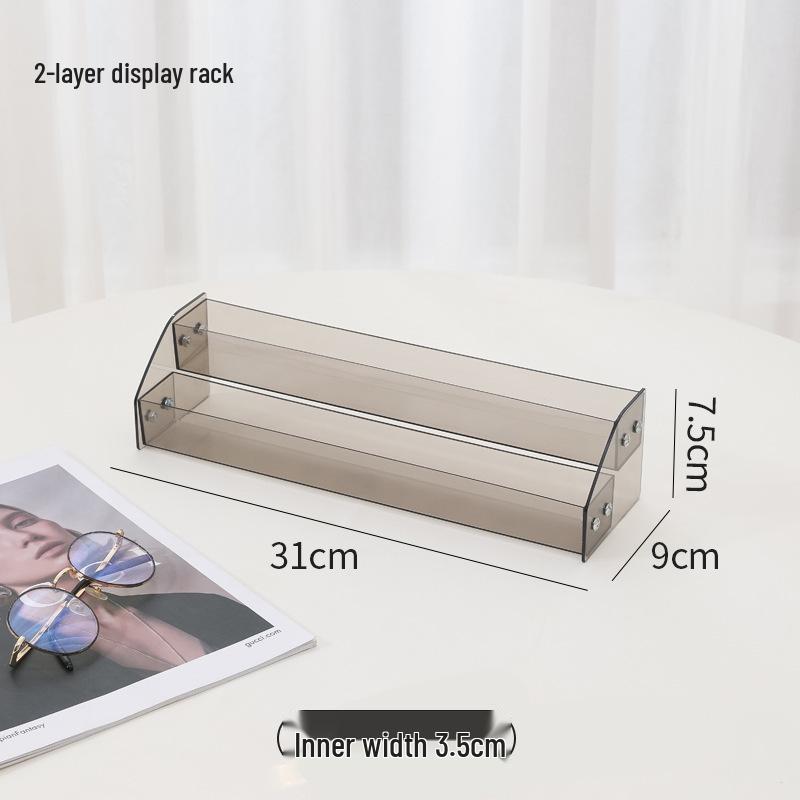 Multi-layer Transparent Cosmetic Organizer for Eyeshadow, Powder, Lipstick, Perfume, and Nail Polish