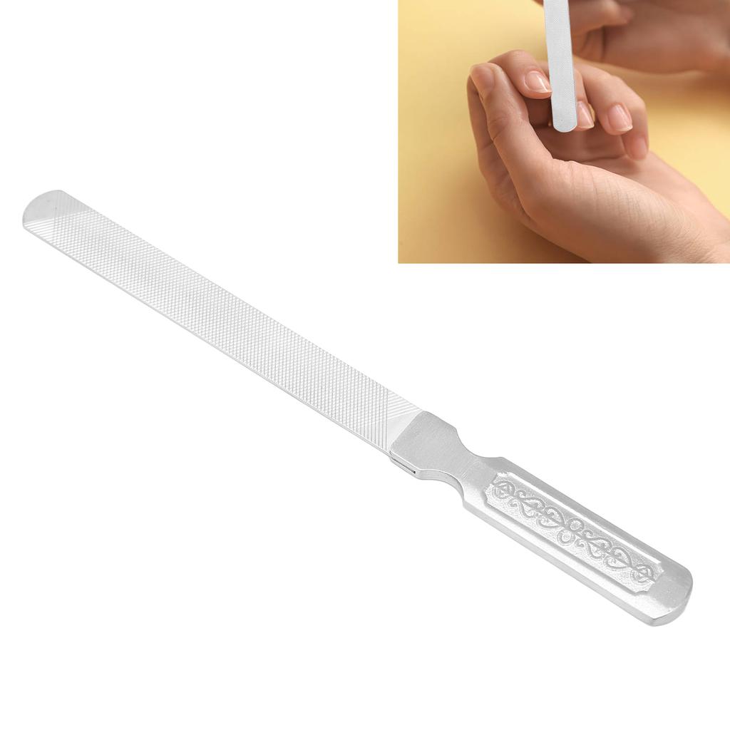 Nail File Double Sided Design Small Portable Strong Practicality Stainless Steel Nail File for Home Nail Salons Travel