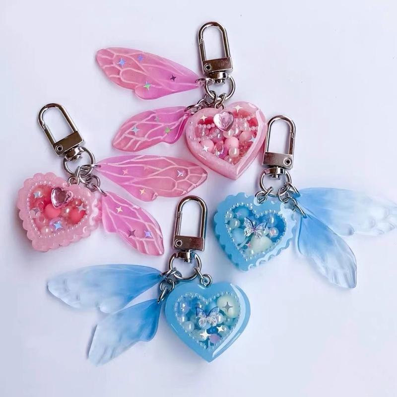 Butterfly Elf Wing Quicksand Silicone Epoxy Mold DIY Keychain Pendant Jewelry Crafting Mould for Valentines Gift