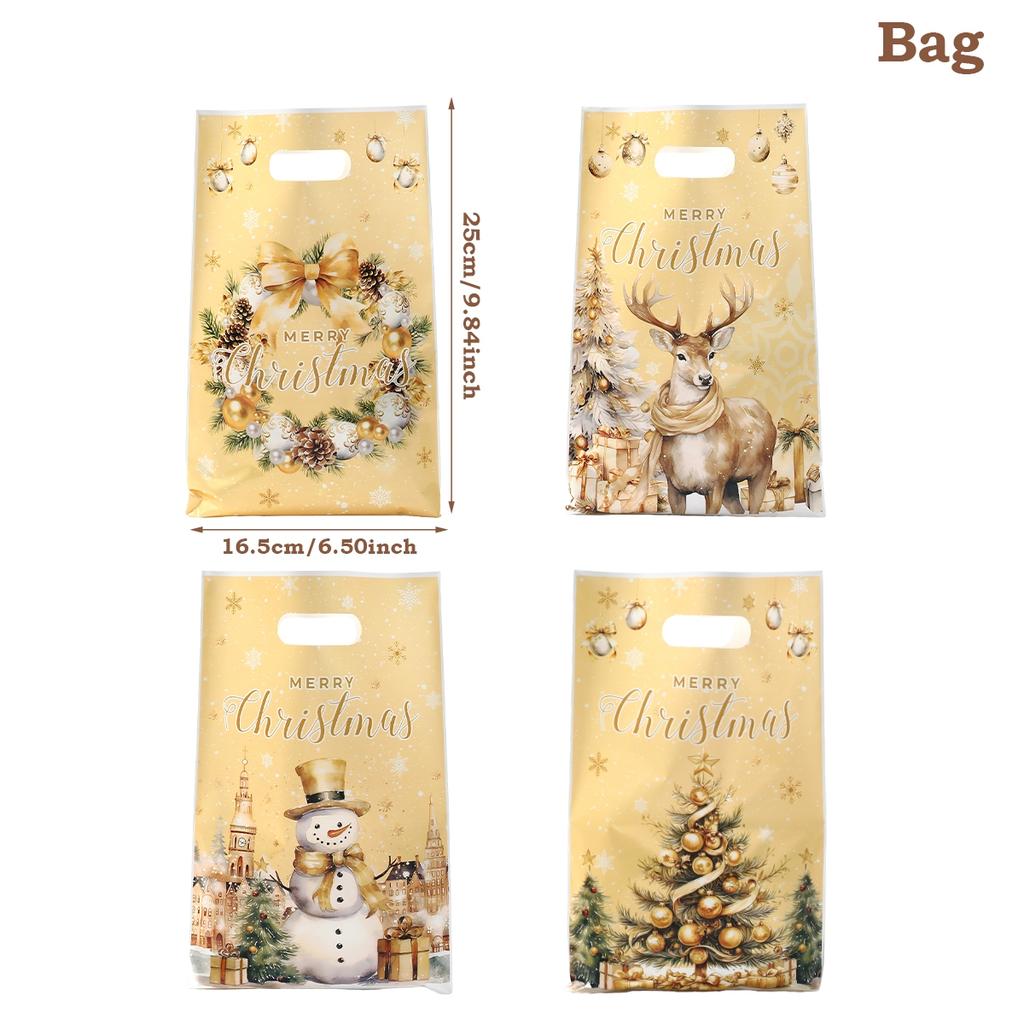 Sacs Cadeaux de Noël Décorations Joyeux Noël pour la Maison 2025 Navidad Natal Xmas Ornement Bonbons Biscuits Sacs Pratiques Nouvel An 2026