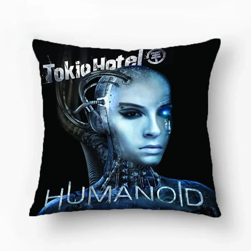 Tokio Hotel Kissenbezüge Dekorative Sofakissen Quadratischer Kissenbezug 45*45 Möbel Doppelseitiger Druck Kissenbezug Kissen