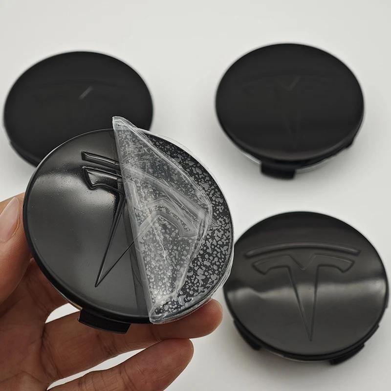 Autoaufkleber 2025 Heiß 4 Stück 56 mm ABS Tesla Radnabenkappe Emblem Logo Auto Felgenabdeckung Radkappe Für Tesla Model 3 Y X S Original