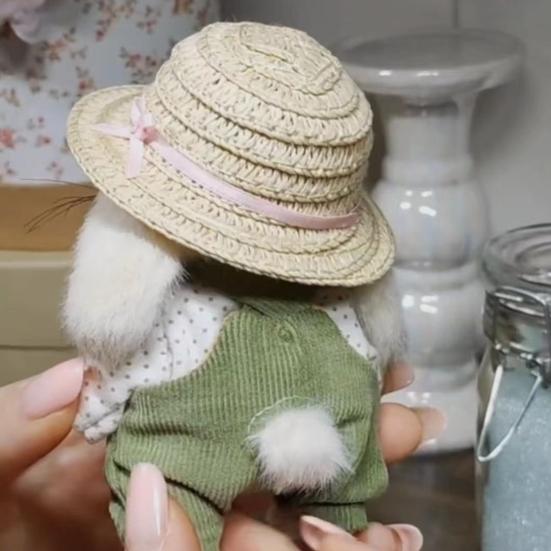 Bunny Plush Keychain 14cm Soft Stuffed Rabbit Pendant for Bags Keys Cute Spring Gift for Girl Women Collectors
