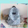 Fashion Leopard Print Pattern Letter Decoration Casual Backpack For University Student