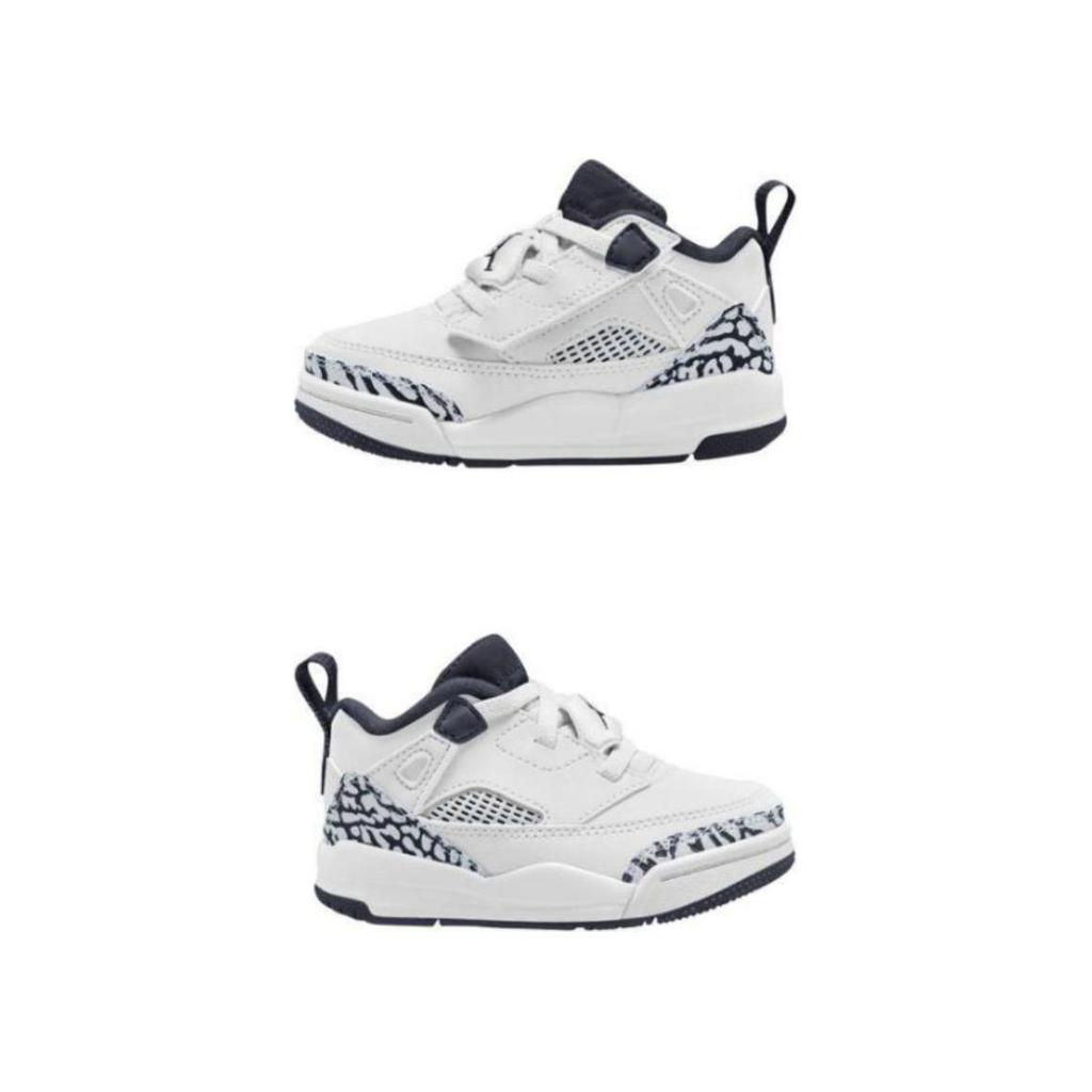 Air Jordan Spizike Low TD Obsidian Baby Sneakers White Pure-Platinum FQ3952-104