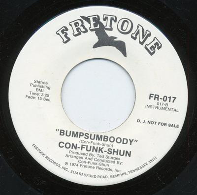 7-Zoll-Schallplatte CON FUNK SHUN - Bumpsumboody / Mr. Tambourine Man FR017 Fretone 1974 UK Soul/Funk Gebraucht
