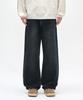 DECET [Fleece-Lined Bonded] Mid Rise Wide Jeans Dcpt027Wdblueb