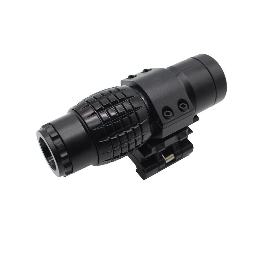 1PCS/Set 3X Magnifier Scope Side Turn Triple Mirror Telescope Magnifying Glass Outdoor Hunting Tools