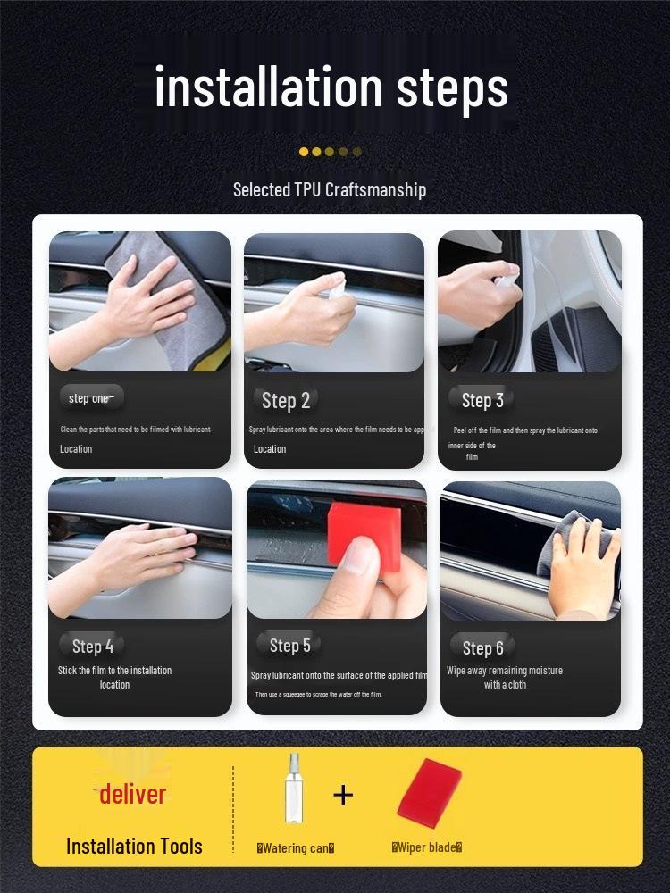 Third Gen Haval H6 Interior Protective Film: Gear Shift, Center Console, Screen, Dashboard.