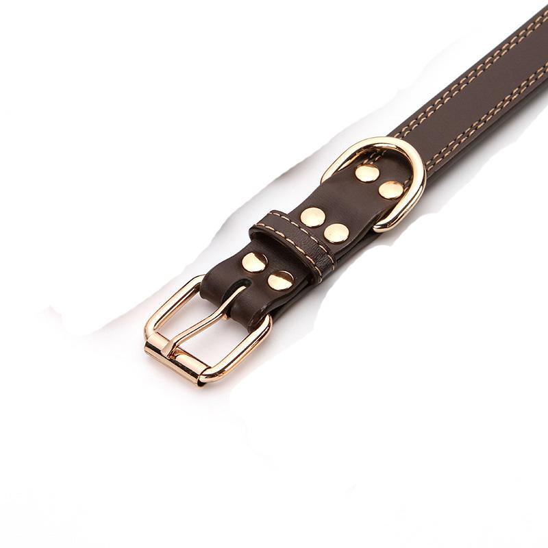 High-grade Adjustable Genuine Leather Dog Collars Pet Dog Necktie Necklace Harness For Pitbull Bull Terrier Big Dog Accessories