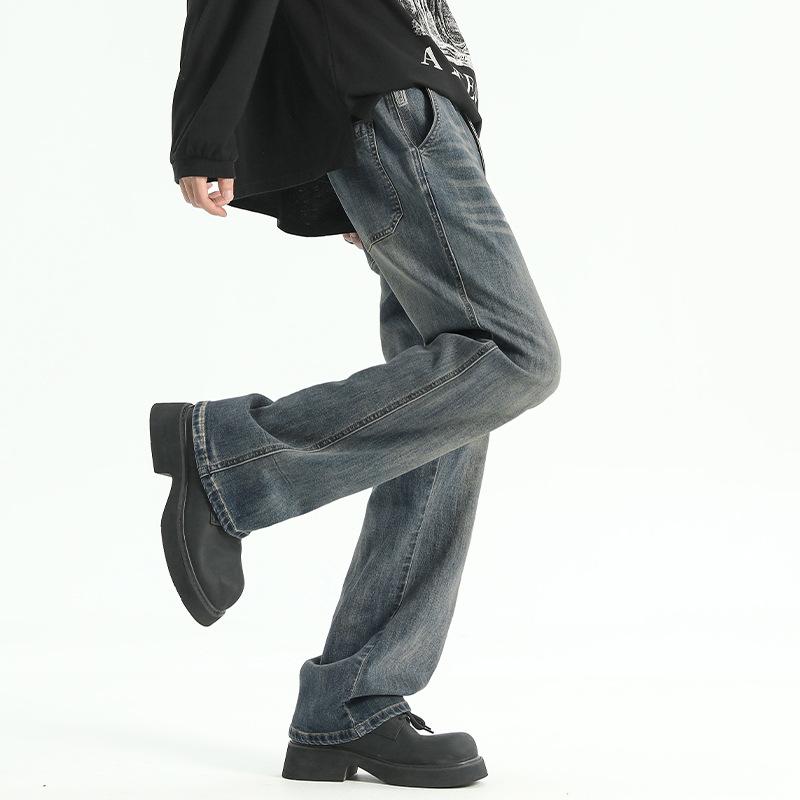 American High Street Teenager Jeans Men's Loose and Handsome Flared Trousers