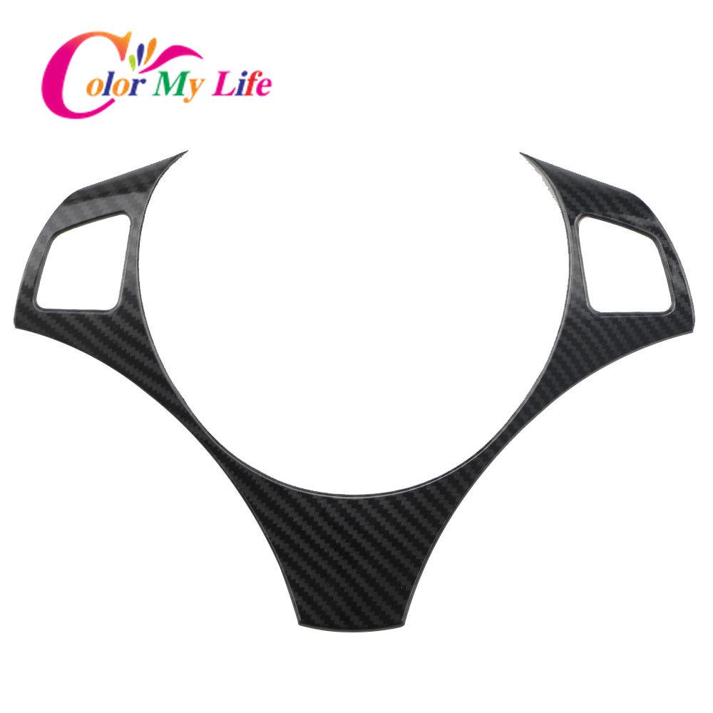 Autocolant de acoperire a capacului panoului volanului en-gros pentru BMW Seria 1 3 E87 E90 E92 E93 2005 - 2012 ABS Carbon