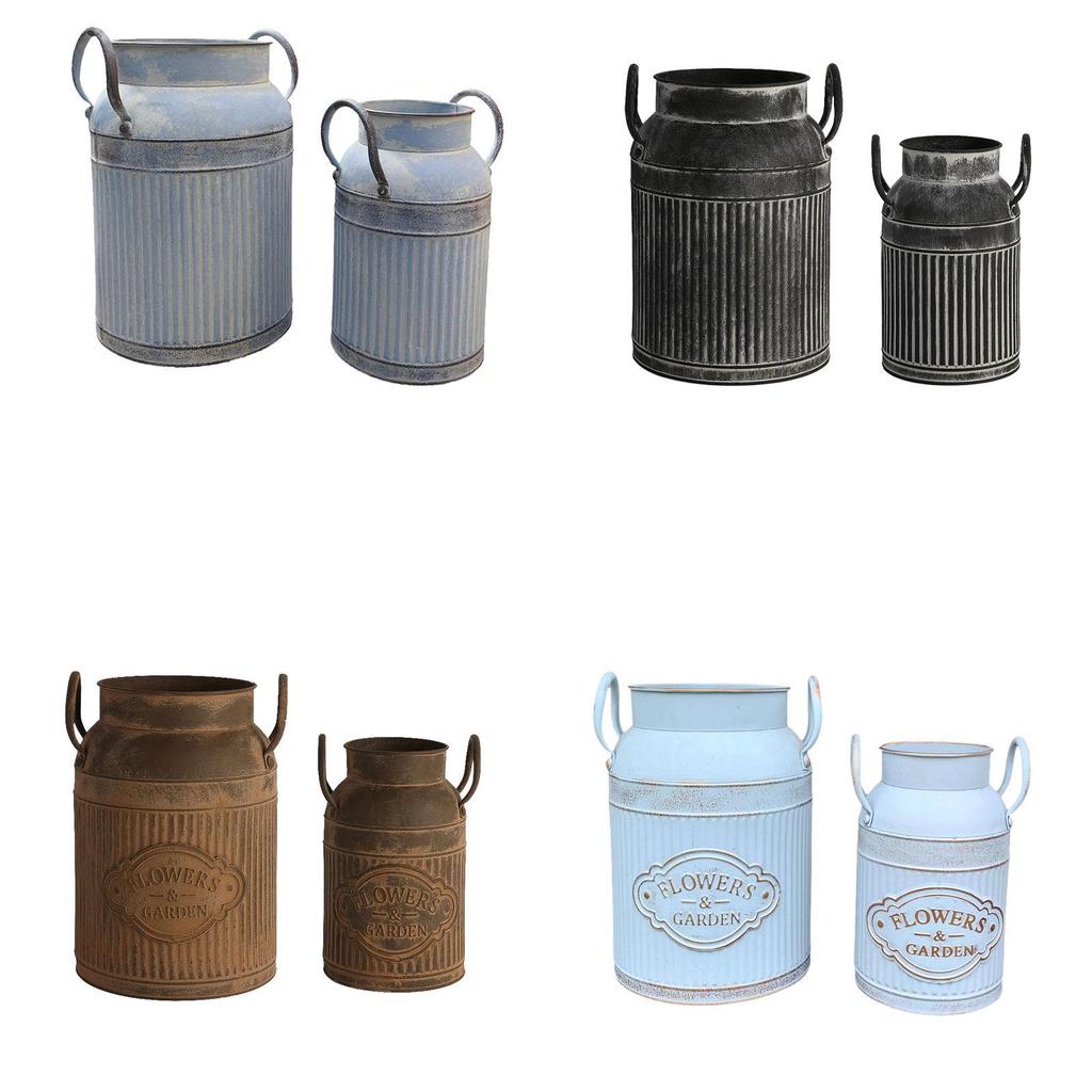 2Pcs Chic Pitcher Vase Shabby Chic Vase Farmhouse Jug Vase for Wedding Office