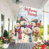 Welcome Friends Snowman Garden Flag - Double-Sided, Durable Polyester - Perfect for Outdoor & Yard Decor