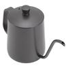 Long Narrow Coffee Kettle Black Stainless Steel Rustproof Small Pour Over Kettle with Lid for Home 350ml