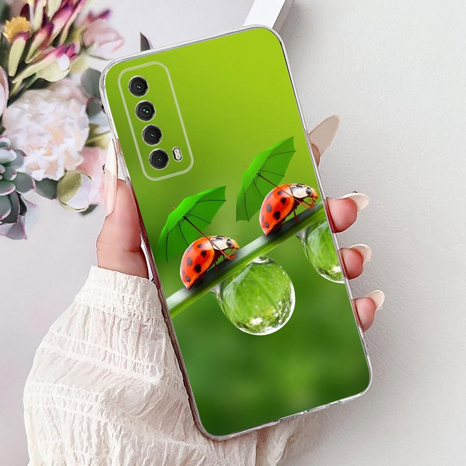 For Huawei Y7a Case PSmart 2021 Cute Cat Fashion Painted Cover Soft Slim Phone Case For Huawei P Smart 2021 Y 7a HuaweiY7a Shell