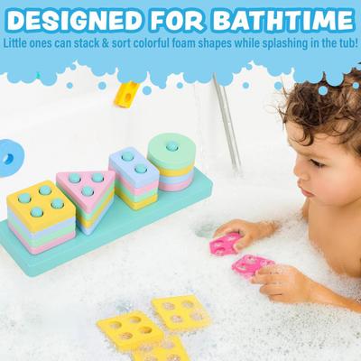 Kids Stacking Building Block Toy Toddlers Boys Girls Geometric Shapes Sorting Color Learning Fine