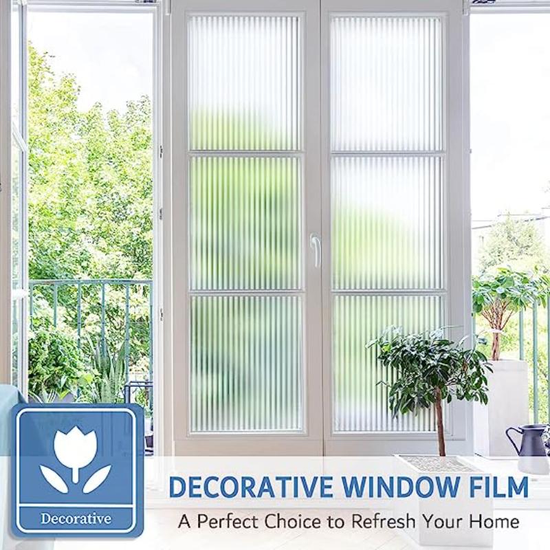 Opaque Window Privacy Film for Glass Self-adhesive Decorative Window Sticker for Home Office