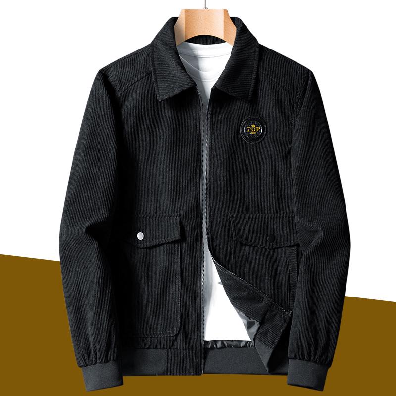 Men's 2025 Corduroy Lamb Wool Coat - Velvet Lined Cotton Winter Jacket