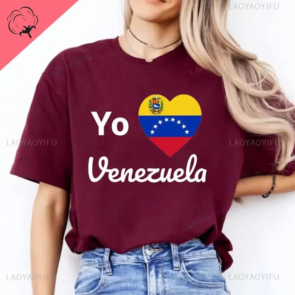 Venezuela Women T-Shirt Proud Venezuelan Venezuela Flag Unisex Streetwear High Quality Crew Neck Tshirt Short Sleeve Tops
