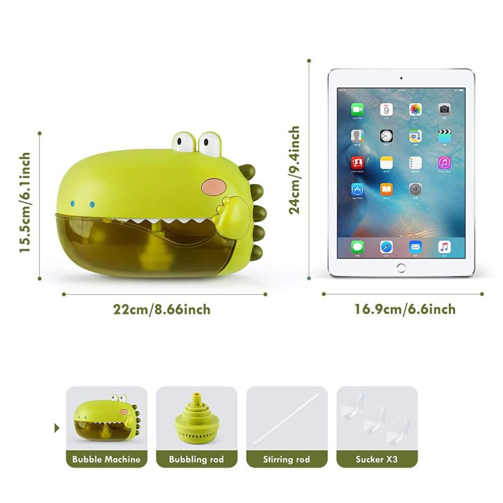 Dinosaur Bubble Maker: Bath Toy For Toddlers, Automatic Bubble Machine, Creates A Fun And Safe Bath Environment