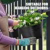 Iron Hanging Flower Pots Hanging Planters for Outdoor Plants Metal Railing Fence Planter with Drainage Holes and Hooks