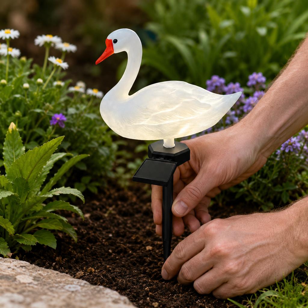 Powered Ground Stake Light with Decoration for Garden Outdoor Lighting