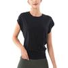 Women's Quick-Dry Yoga Top - Loose Fit, Stylish Back, Fitness T-Shirt