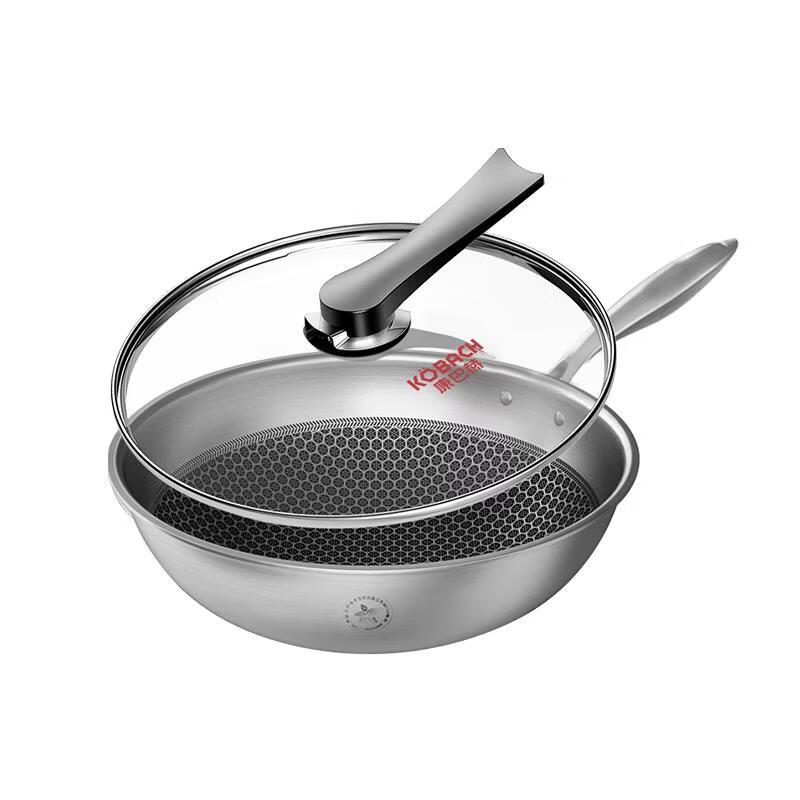 

KOBACH 304 Stainless Steel Honeycomb Non-stick Wok