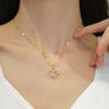 Love Wing Necklace Earrings Set Light Luxury Slightly Inlaid Personalized Temperament Banquet Earrings Item Combination