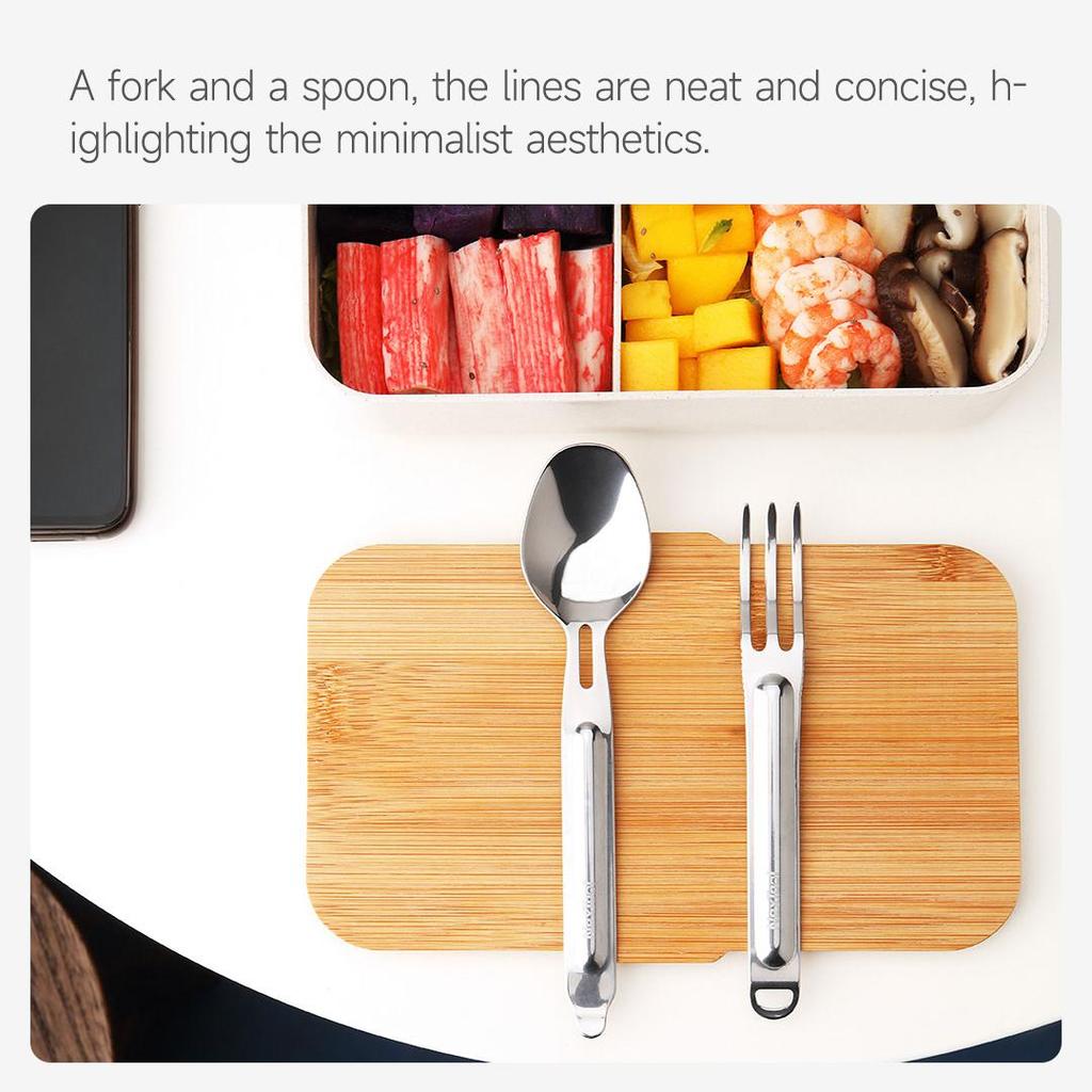 Xiaomi Nextool Cutlery Set 2Pcs/set Steel Knife Fork Spoon Family Travel Cutlery Portable Dinnerware With Storage Box Picnic Mini Tableware