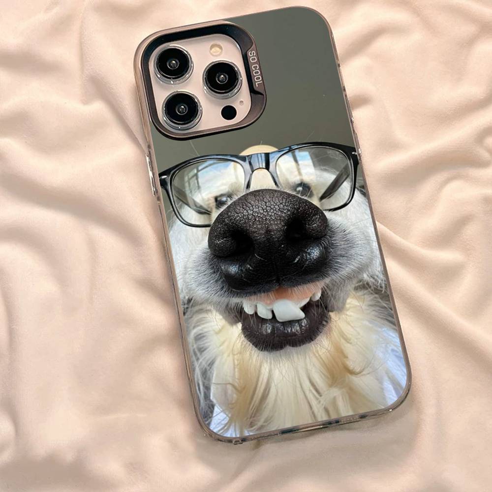 Funny Dog Meme Phone Case for iPhone 17 16 15 14 13 12 11 Pro Max Plus Cute Animals Soft Shockproof Cover for iPhone 15Pro Case