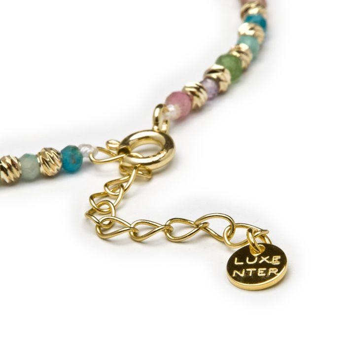 Bracelet - Luxenter - Star - Argent 925 - Or jaune 18k - Cristaux multicolores