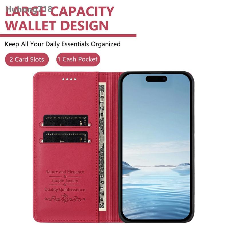 Magnetic Flip Case for Oukitel C1 C2 C3 C58 C59 C61 C62 C65 C68 C69 2025 Pro with Card Holder Stand Protection Cover