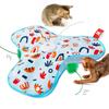 Jeu de Cache-Cache Intelligent pour Chat Jouet Électrique Détection Thermique Couverture Attrape Chat Souris Réelle Squeaky Activation au Toucher Plumeur Canne à Plumes