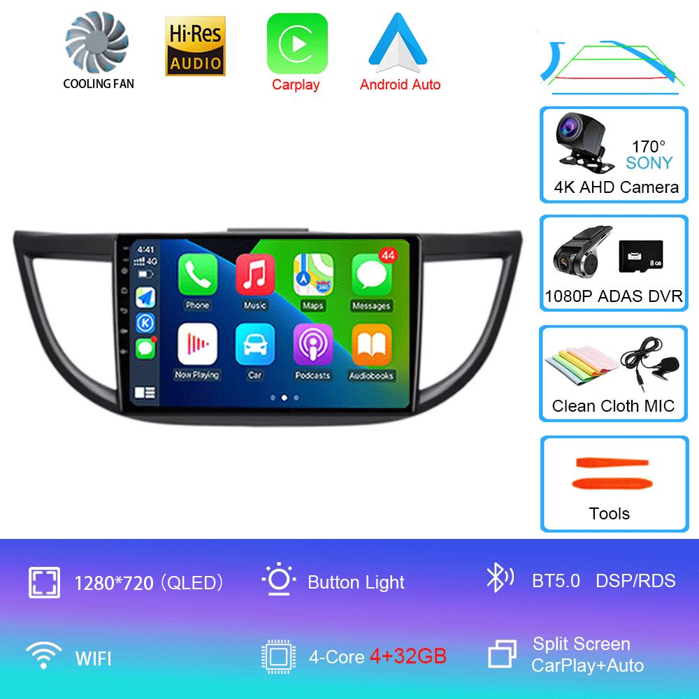 Android 14 Radio For Honda CRV CR-V 2011 2012 2013 2014 2015 2016 Carplay Mobil Multimedia Video Player Navigasi GPS 2din Screen