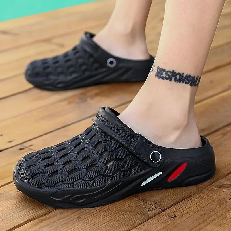 Fashion Slippers for Men Shoes Sandals Man Beach Outdoor Eva Hole Platform 2025 Fashion Designer Luxury Trend Style Casual Clappers Fun