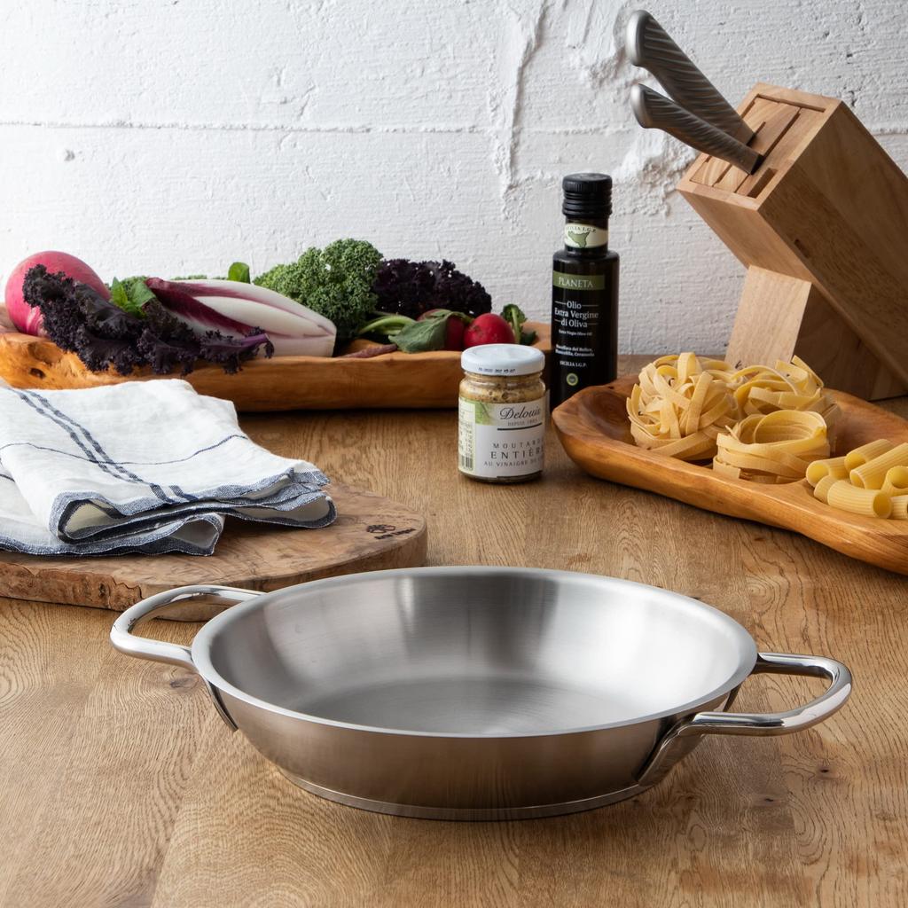 Endo Shoji Commercial Murano Induction Omelet Pan 36cm IH Compatible Stainless Steel AOM0505 18-8