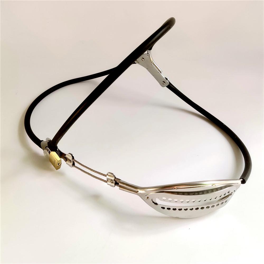Stainless Steel Female Chastity Belt Invisible Underwear Anal Hole  Bondage Lockable Pants Vaginal Plug Sex Toys for Woman