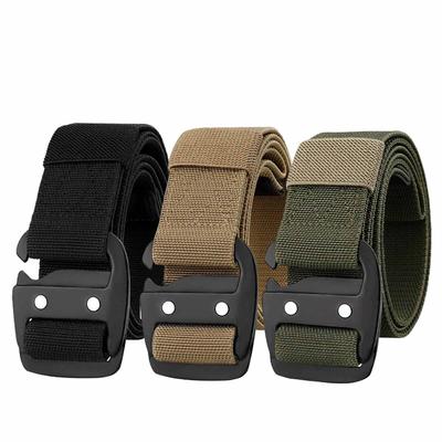 Herren Elastischer Schnellverschluss-Gürtel – Legierungs-Schnalle Gewebter Taillengürtel, Praktisch für Outdoor, Militär, EDC und den täglichen Gebrauch